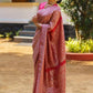 Trendy Saree Banarasi Silk Red Jacquard Work Saree