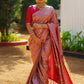 Trendy Saree Banarasi Silk Red Jacquard Work Saree