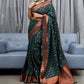 Classic Silk Green Jacquard Work Saree