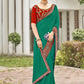 Classic Vichitra Silk Rama Jacquard Work Saree