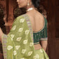 Trendy Saree Viscose Green Jacquard Work Saree