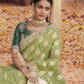Trendy Saree Viscose Green Jacquard Work Saree