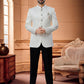 Jodhpuri Suit Jacquard Cream Fancy Work Mens