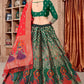 Lehenga Choli Jacquard Green Woven Lehenga Choli