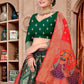 Lehenga Choli Jacquard Green Woven Lehenga Choli