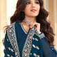 Bollywood Replica Salwar Kameez Georgette Blue Embroidered Salwar Kameez