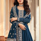 Bollywood Replica Salwar Kameez Georgette Blue Embroidered Salwar Kameez