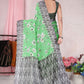 Classic Jute Green Floral Patch Saree