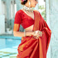 Classic Kanchipuram Silk Orange Woven Saree