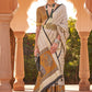 Classic Kanchipuram Silk Multi Colour Print Saree