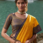 Designer Kanchipuram Silk Mustard Woven Saree