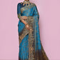 Classic Kanjivaram Silk Blue Hand Work Saree