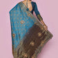 Classic Kanjivaram Silk Blue Hand Work Saree