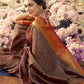 Trendy Saree Kanjivaram Silk Brown Jacquard Work Saree
