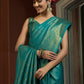 Classic Kanjivaram Silk Aqua Blue Weaving Saree