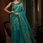 Classic Kanjivaram Silk Aqua Blue Weaving Saree