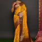 Contemporary Kanjivaram Silk Mustard Hand Work Saree