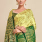 Contemporary Kanjivaram Silk Green Zari Saree