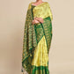 Contemporary Kanjivaram Silk Green Zari Saree