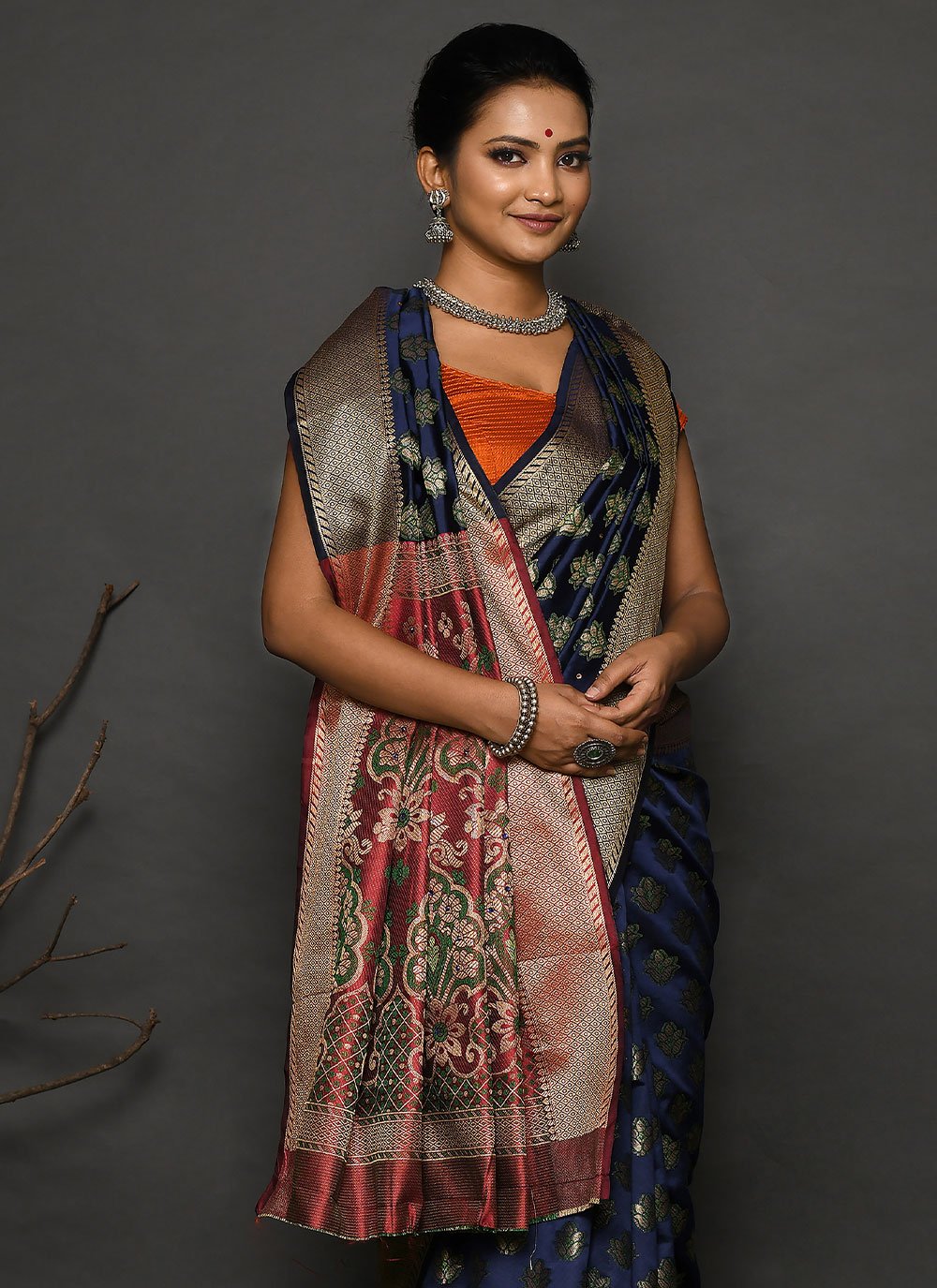 Classic Kanjivaram Silk Blue Weaving Saree