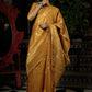 Classic Kanjivaram Silk Gold Yellow Weaving Saree