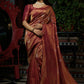 Trendy Saree Kanjivaram Silk Gold Maroon Weaving Saree