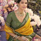 Trendy Saree Kanjivaram Silk Green Mustard Jacquard Work Saree