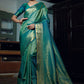 Trendy Saree Kanjivaram Silk Green Weaving Saree