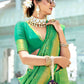 Classic Kanjivaram Silk Green Woven Saree