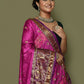 Contemporary Kanjivaram Silk Fuchsia Hand Work Saree