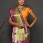 Contemporary Kanjivaram Silk Green Hand Work Saree