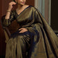 Contemporary Kanjivaram Silk Green Weaving Saree