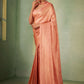 Trendy Saree Kanjivaram Silk Peach Weaving Saree