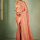 Trendy Saree Kanjivaram Silk Peach Weaving Saree