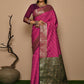 Classic Kanjivaram Silk Pink Weaving Saree