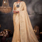 Classic Kanjivaram Silk Cream Woven Saree