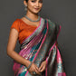 Trendy Saree Kanjivaram Silk Multi Colour Hand Work Saree