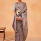Classic Kanjivaram Silk Grey Weaving Saree