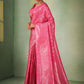 Classic Kanjivaram Silk Pink Weaving Saree