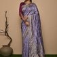 Classic Kanjivaram Silk Mauve Hand Work Saree