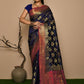 Classic Kanjivaram Silk Blue Weaving Saree