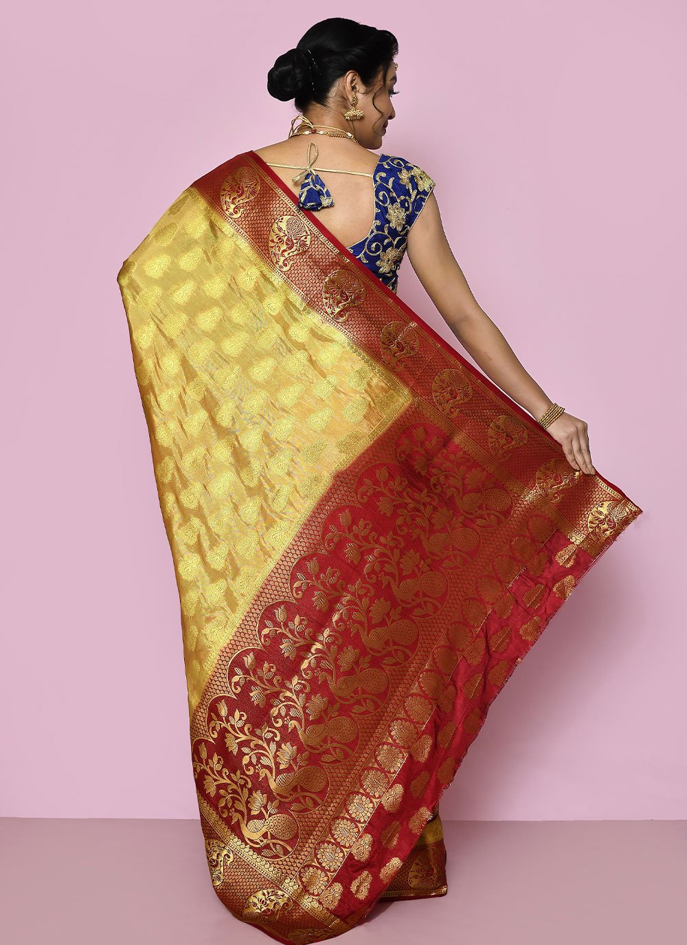 Classic Kanjivaram Silk Gold Weaving Saree