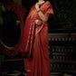Designer Kanjivaram Silk Gold Red Weaving Saree