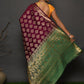Classic Kanjivaram Silk Maroon Weaving Saree