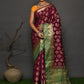 Classic Kanjivaram Silk Maroon Weaving Saree