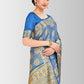 Classic Kanjivaram Silk Blue Zari Saree