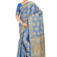 Classic Kanjivaram Silk Blue Zari Saree