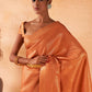 Classic Kanjivaram Silk Orange Weaving Saree