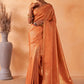 Classic Kanjivaram Silk Orange Weaving Saree