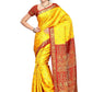 Contemporary Kanjivaram Silk Yellow Zari Saree